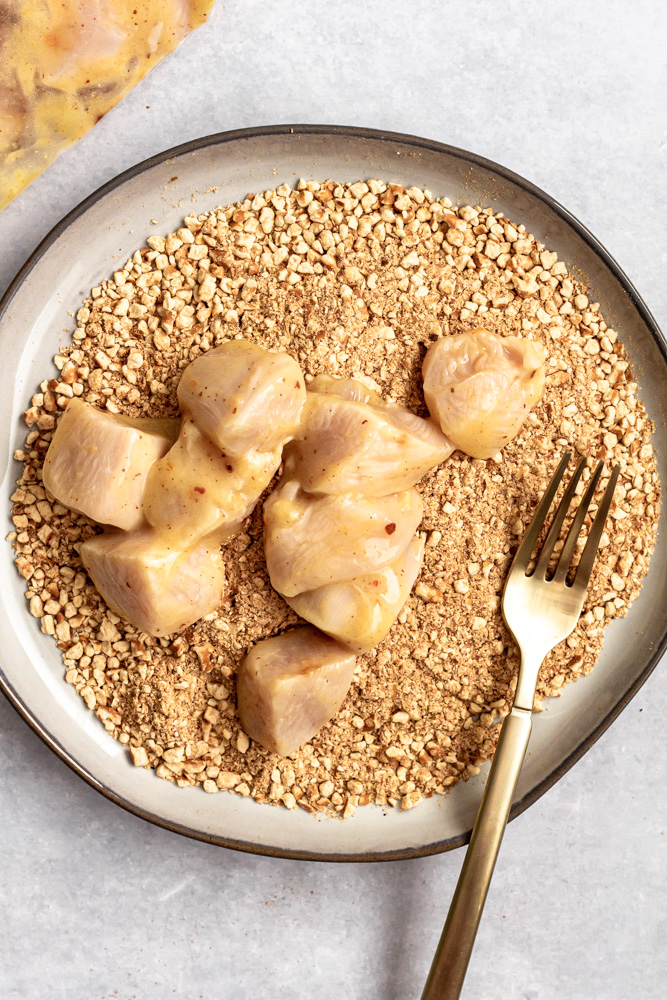 Easy Sheet Pan Honey Mustard Pretzel Chicken Nuggets